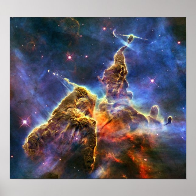 Carina Nebula (Hubble Telescope) Poster (Framsidan)