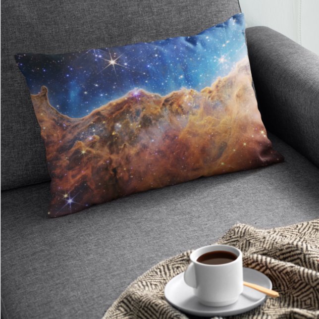 Carina Nebula Kosmiska Klippor James Webb Högupplö Prydnadskudde (Skapare uppladdad)
