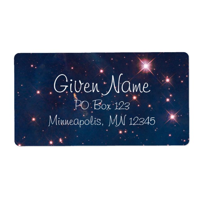 Carina Nebula Label Fraktsedel (Framsidan)