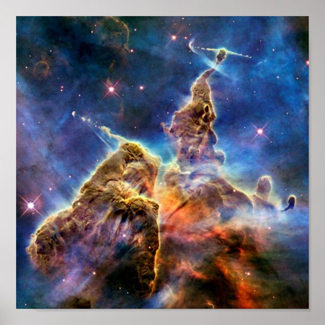 Carina Nebula Mystic Mountain Rymden Photo Poster (Framsidan)