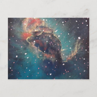 Carina Nebula Space Art Painting Vykort