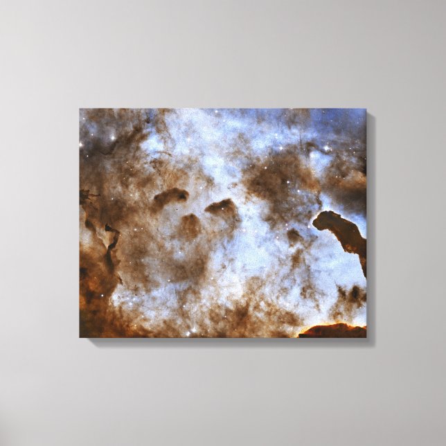 Carina Nebula Star-Forming Pillars Canvastryck (Framsida)