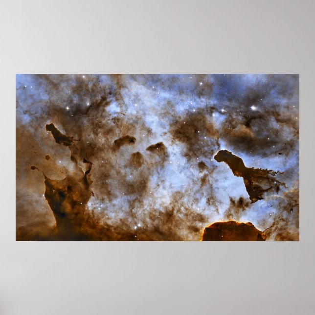 Carina Nebula Star-Forming Pillars Poster (Framsidan)