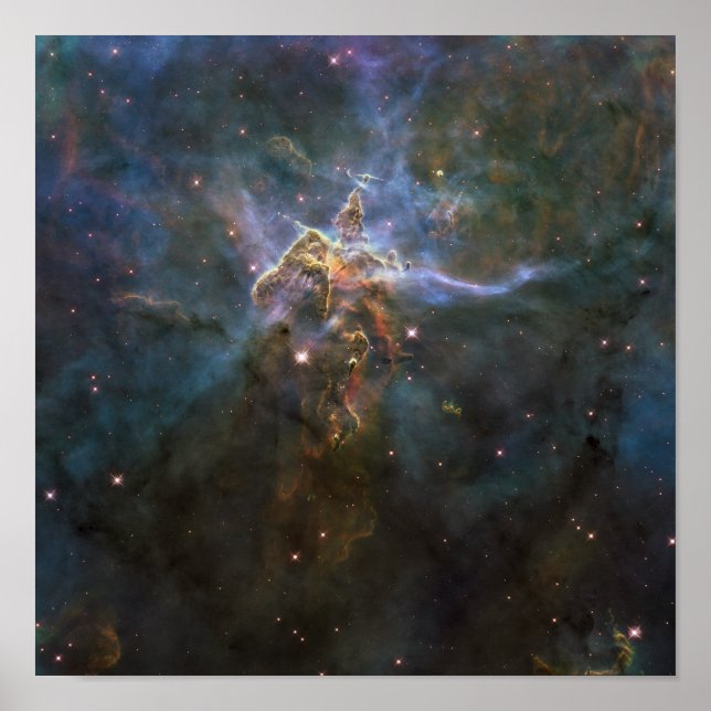 Carina Nebula Star-forming Pillars Poster (Framsidan)