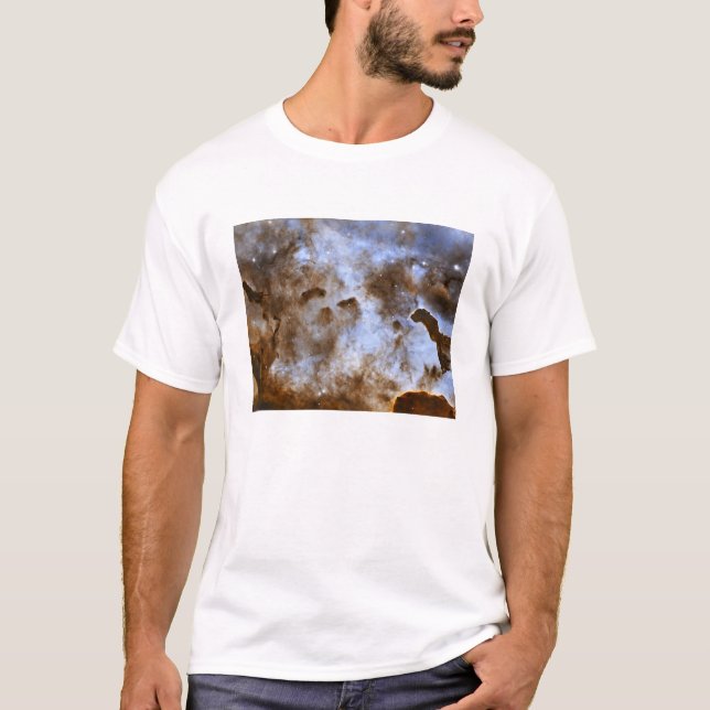 Carina Nebula Star-Forming Pillars Tee Shirt (Framsida)