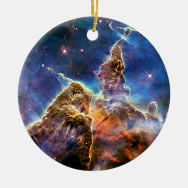 Carina nebulosan Mystic Mountain rymdfoto Julgransprydnad Keramik (Framsidan)