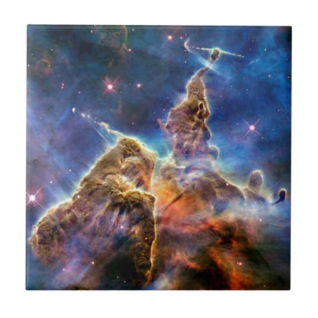 Carina nebulosan Mystic Mountain rymdfoto Kakelplatta (Framsidan)