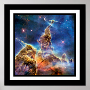 Carina nebulosan Mystic Mountain rymdfoto Poster