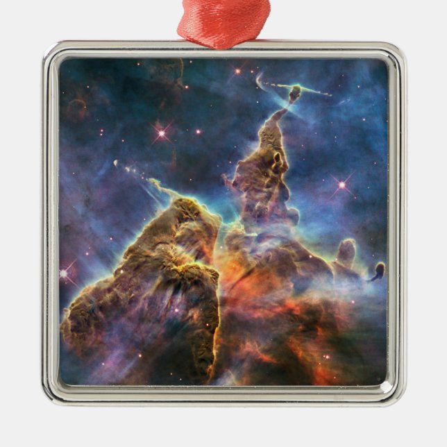 Carina nebuloskt tryck julgransprydnad metall (Framsidan)