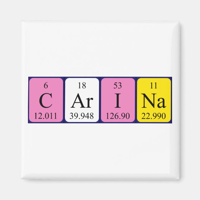 Carina Periodisk magnet bord namn (Framsidan)