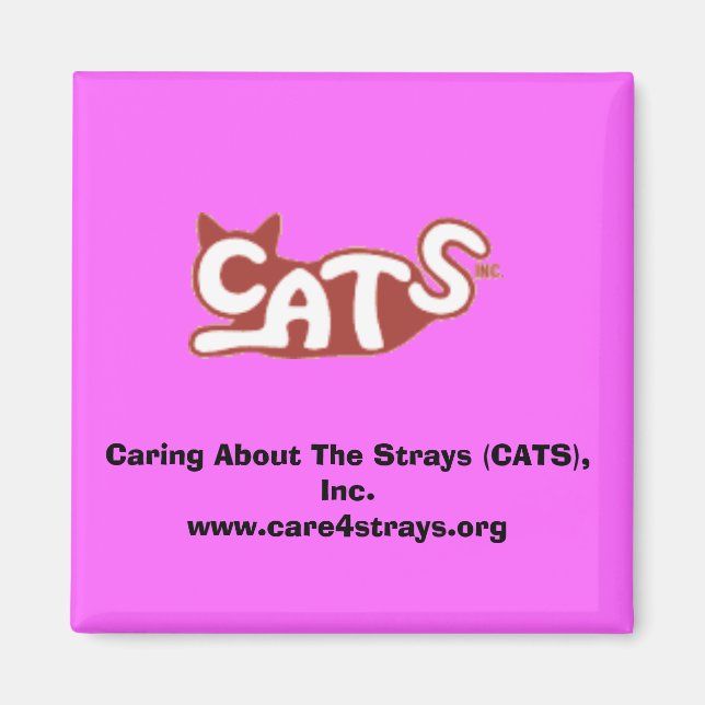 Caring about the Strays (CATS), Inc. Magnet (Framsidan)