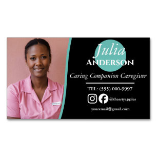 Caring Assion Caregiver Magnetiska Visitkort