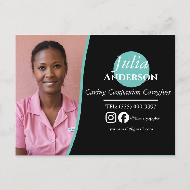 Caring Assion Caregiver Vykort (Framsida)