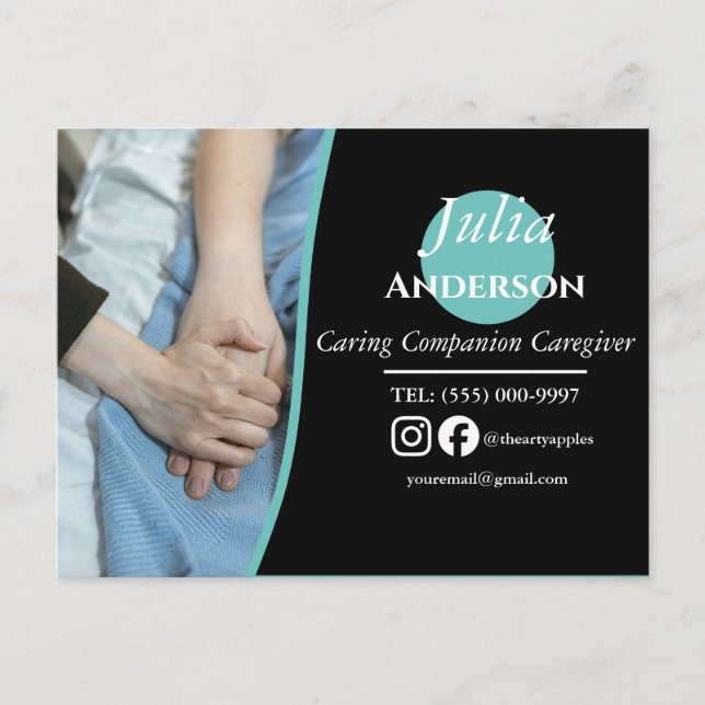 Caring Assion Caregiver vykort (Framsida)