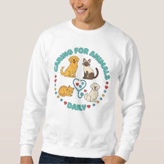 Caring for Animals Daily Veterinarian Shirt – Vet  Lång Ärmad Tröja