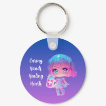 Caring Hands, Healing Hearts Key Ring