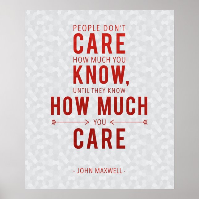 Caring Leadence Quote Poster John Maxwell (Framsidan)