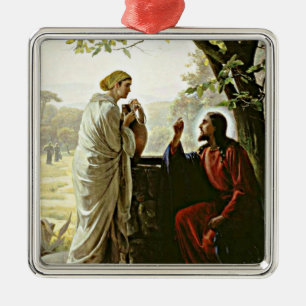Carl Bloch: Woman i brunnen Julgransprydnad Metall