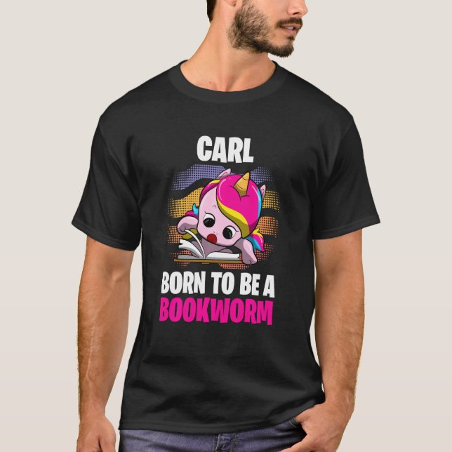Carl Born som bokmask-Personlig T Shirt (Framsida)