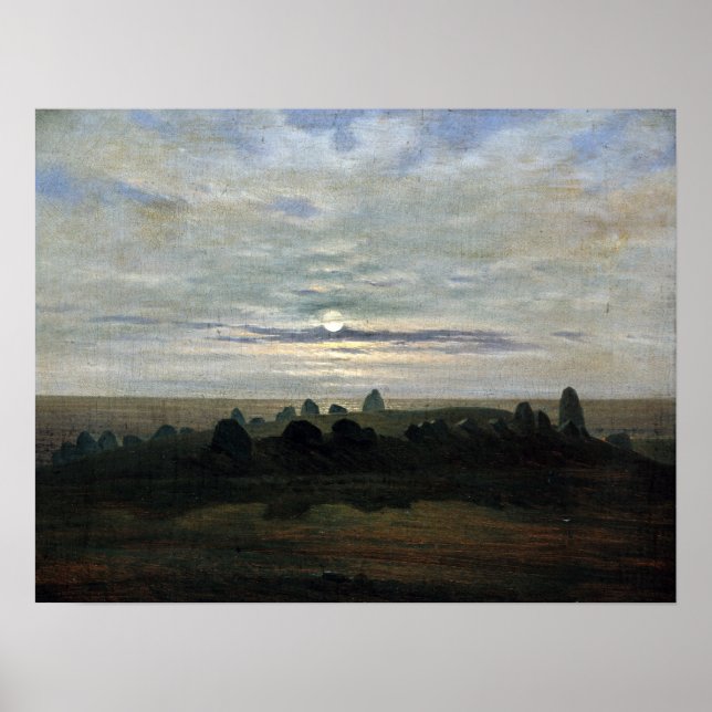 Carl Gustav Carus Stone Age Mound Poster (Framsidan)