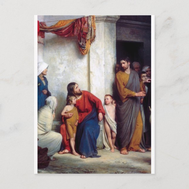 Carl Heinrich Bloch - Suffer Barnen Vykort (Framsida)