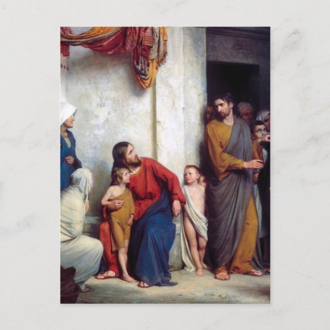 Carl Heinrich Bloch - Suffer Barnen Vykort (Framsida)