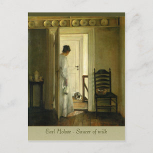 Carl Holsøe Saucer of Mjölk CC0569 Postcard Vykort