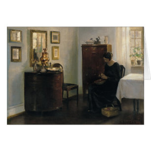 Carl Holsøe Woman med Fruit Bowl CC0449 Hälsningskort