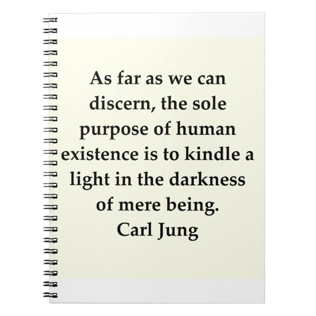 Carl Jung citationstecken Anteckningsbok (Framsidan)