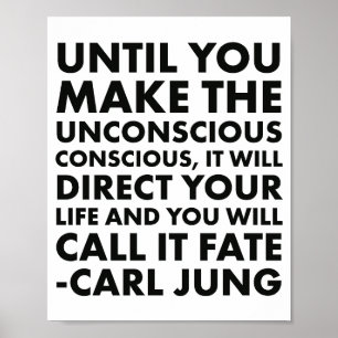 Carl Jung Quote Unconcious Poster