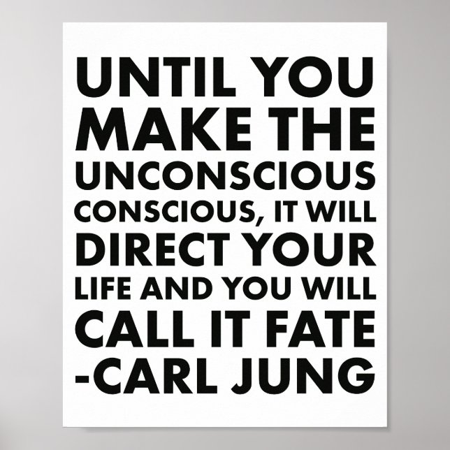 Carl Jung Quote Unconcious Poster (Framsidan)