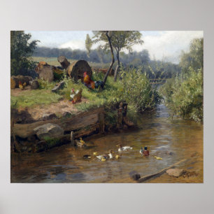 Carl Jutz Anka Family vid Weir Poster
