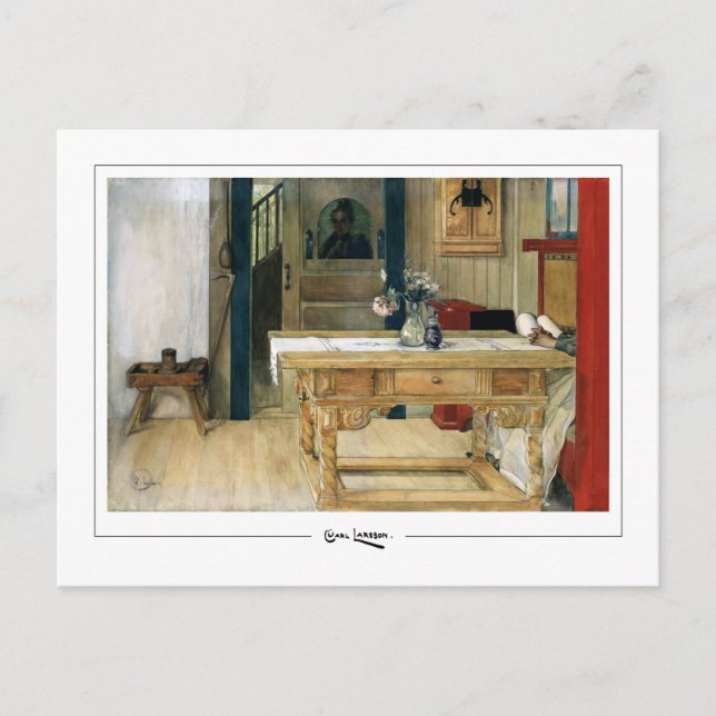 Carl Larsson #155 - Fine Art Postcard Vykort (Framsida)