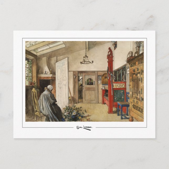 Carl Larsson #290 - Finkonstbrevkort Vykort (Framsida)