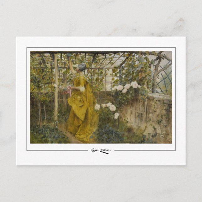Carl Larsson #409 - Fine Art Postcard Vykort (Framsida)