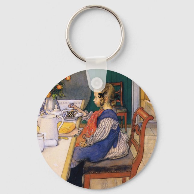 Carl Larsson A Late Riser's Miserable Breakfast Nyckelring (Framsida)