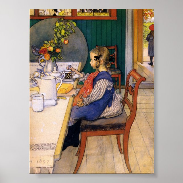 Carl Larsson A Late Riser's Miserable Breakfast Poster (Framsidan)