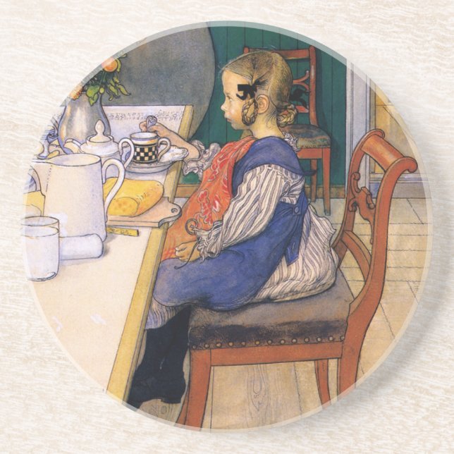 Carl Larsson A Late Risers Miserable Breakfast Underlägg (Framsidan)