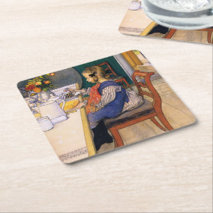 Carl Larsson A Late Risers Miserable Breakfast Underlägg Papper Kvadrat