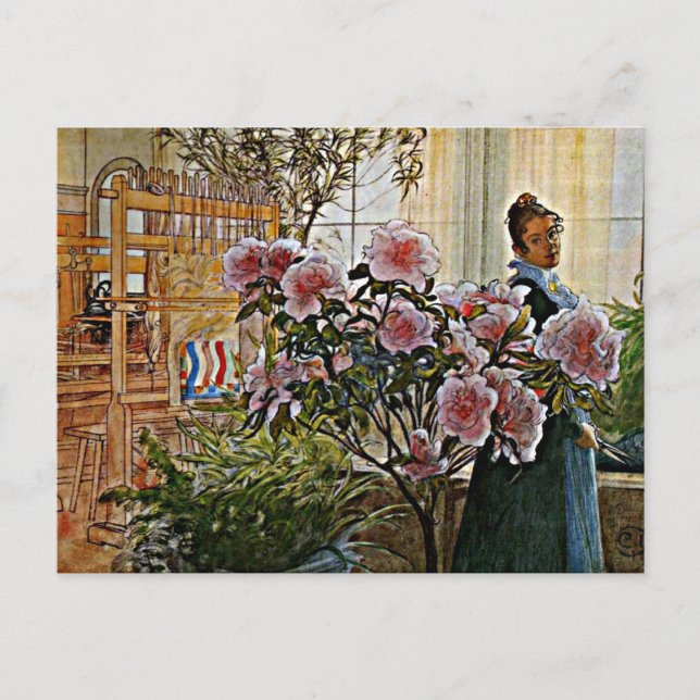 Carl Larsson art: Azalea Vykort (Framsida)