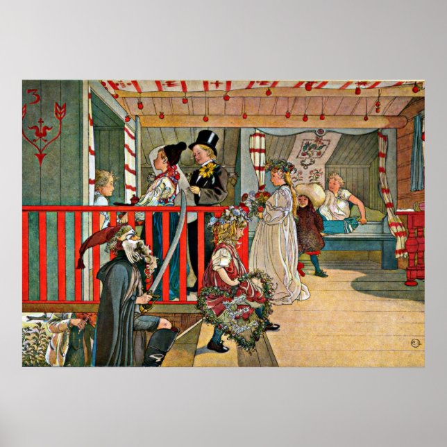 Carl Larsson art: En dag i Firande Poster (Framsidan)