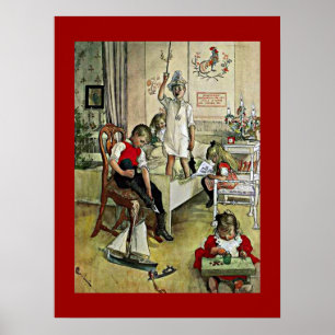 Carl Larsson art: julmorgon Poster