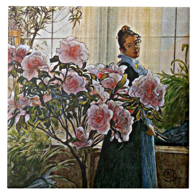 Carl Larsson - Azalea Kakelplatta (Framsidan)