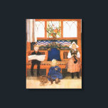 Carl Larsson Barn som spelar upp Canvastryck<br><div class="desc">Carl Larsson målade den här vismska familjescenen med barn som leker far, mor och små barn. Unga pojkar sitter på stol och låtsas vara pappa, unga flickor sitter i sin stol och leker mor och en liten flicka leker på golv med leksak, som är baby. Carl Larsson, svensk konstnär från...</div>