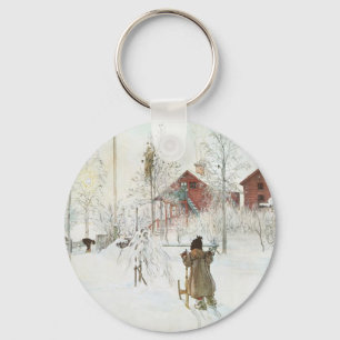 Carl Larsson - bekläda gården och tvättahuset Nyckelring