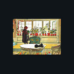 Carl Larsson - Blommor på en fönsterruta Canvastryck<br><div class="desc">Blommor på en fönsterritning,  bra konsmålning av den svenska konstnären Carl Larsson</div>