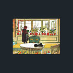 Carl Larsson - Blommor på en fönsterruta Canvastryck<br><div class="desc">Blommor på en fönsterritning,  bra konsmålning av den svenska konstnären Carl Larsson</div>