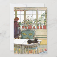 Carl Larsson - Blommor på Windows Sill