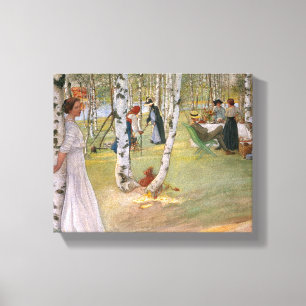 Carl Larsson - Breakfast in open Canvastryck