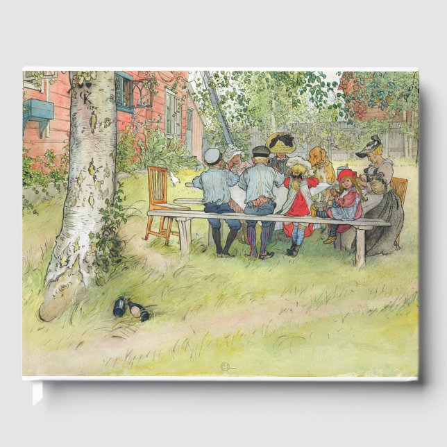 Carl Larsson Breakfast under Big Birch Gästböcker (Framsida)